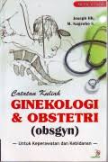 Catatan kuliah ginekologi & obstetri (Obsgyn) untuk keperawatan dan kebidanan