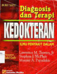Diagnosis dan terapi kedokteran ilmu penyakit dalam buku 1